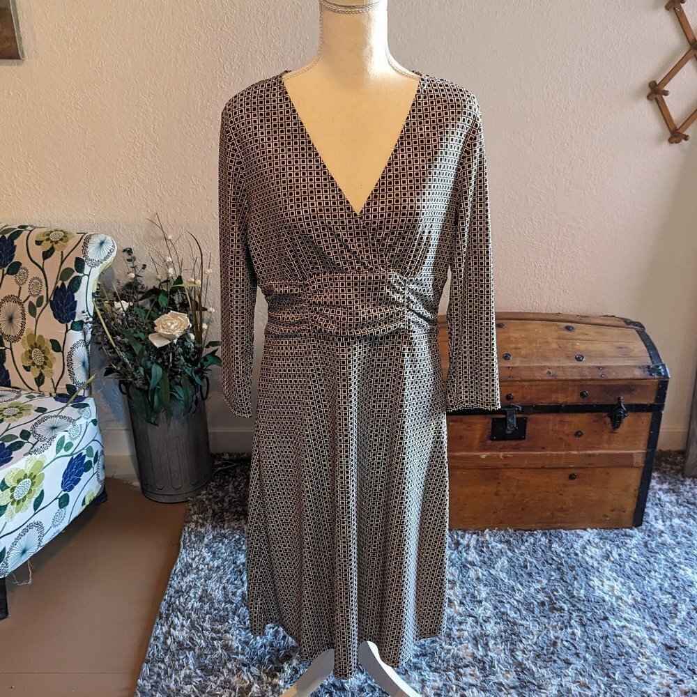 Ann Taylor Black and White Checkered Dress - Size 8